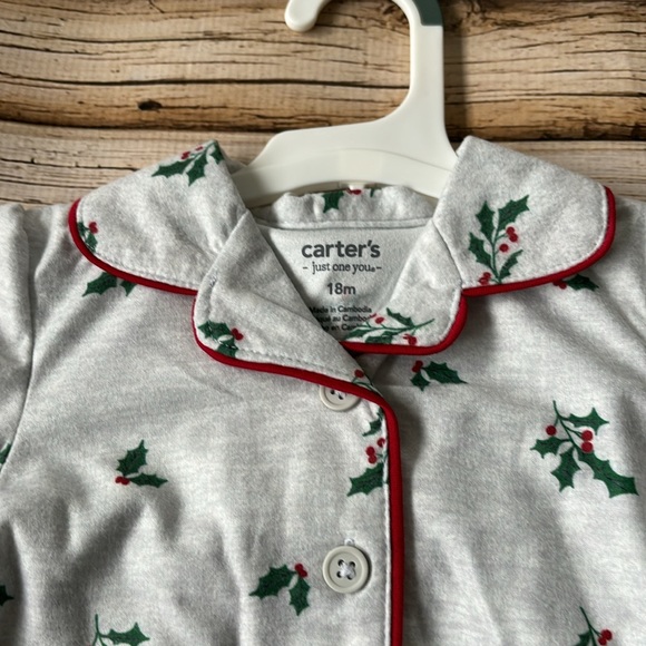 Carters just one you holly berry pajamas - Picture 2 of 2